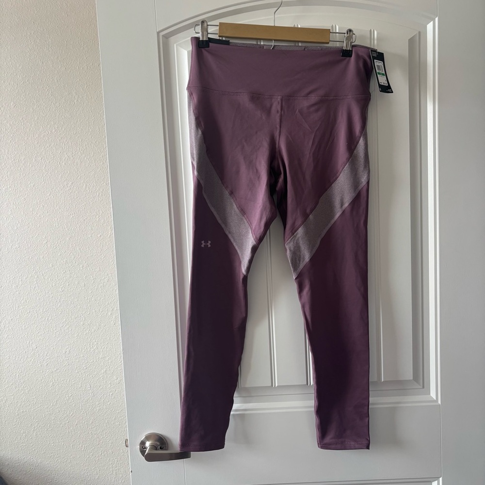 Under Armour Lavender and Gray Compression Leggings